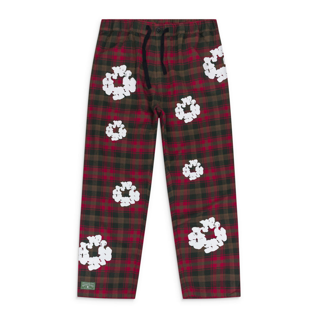 Red Cotton Wreath Pajama Pants