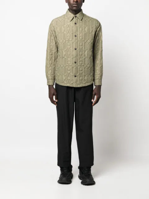 Palm Angels monogram quilted shirt jacket