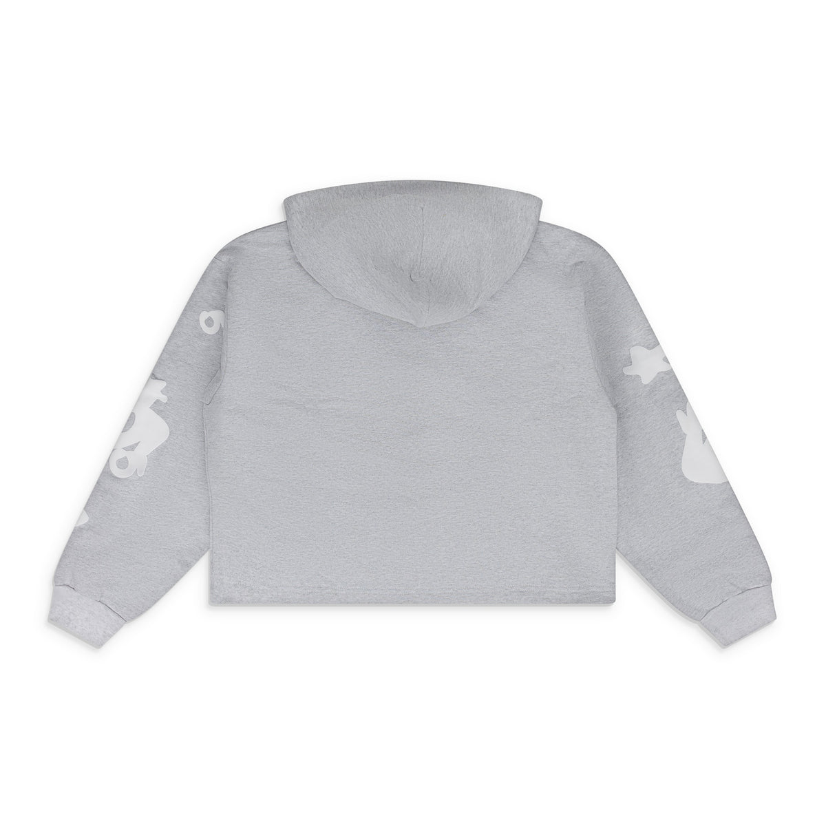Grey Womens Beluga Grey Crop Hoodie