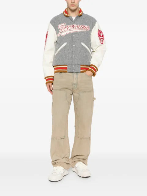 ICECREAM logo-patch bomber jacket