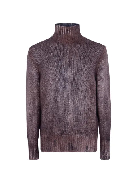 Avant Toi distressed-effect roll-neck sweater