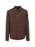 AFTER LABEL Bellunon logo-patch button-down jacket