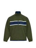 Vowels logo-print striped jacket