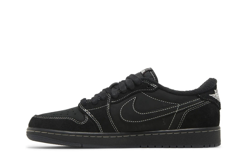 Travis Scott x Air Jordan 1 Retro Low OG SP 'Black Phantom' – Stealthy Collab Sneaker with Reverse Swoosh