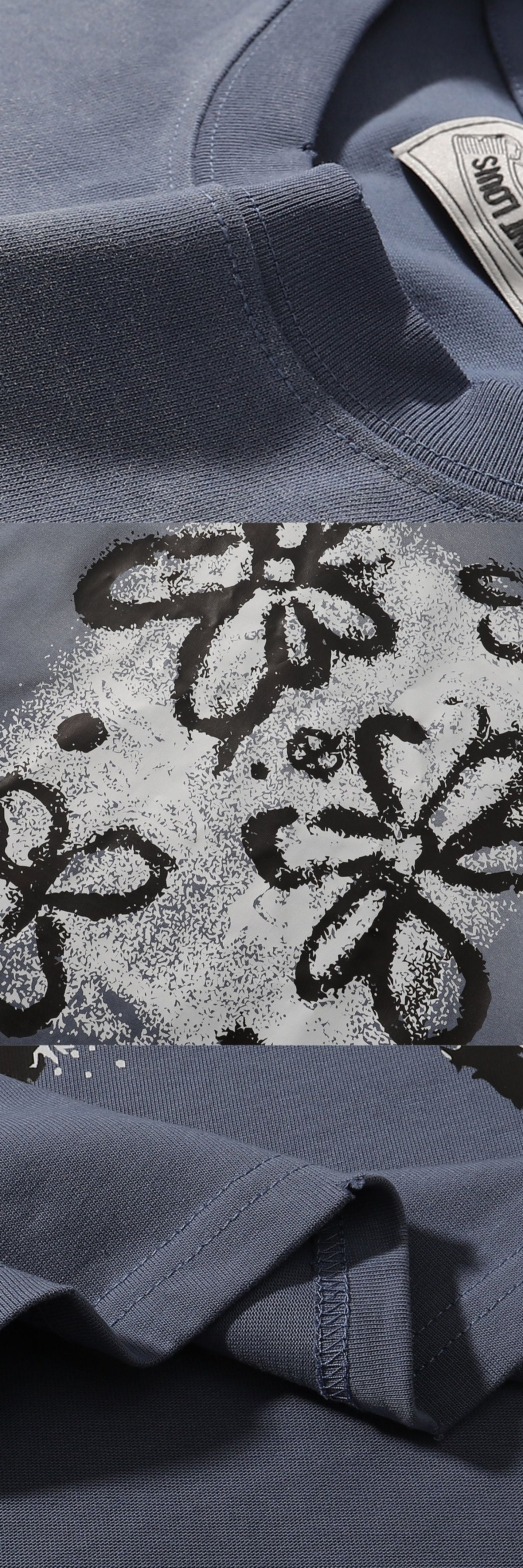 Saint Michael Vintage Washed Graphic Print Loose Streetwear T-Shirt