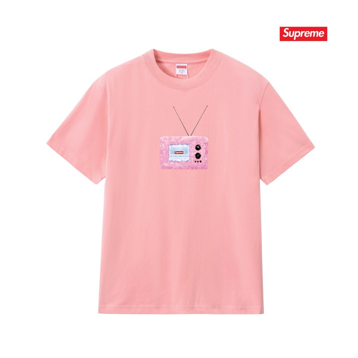Supreme Pink TV Graphic T-Shirt