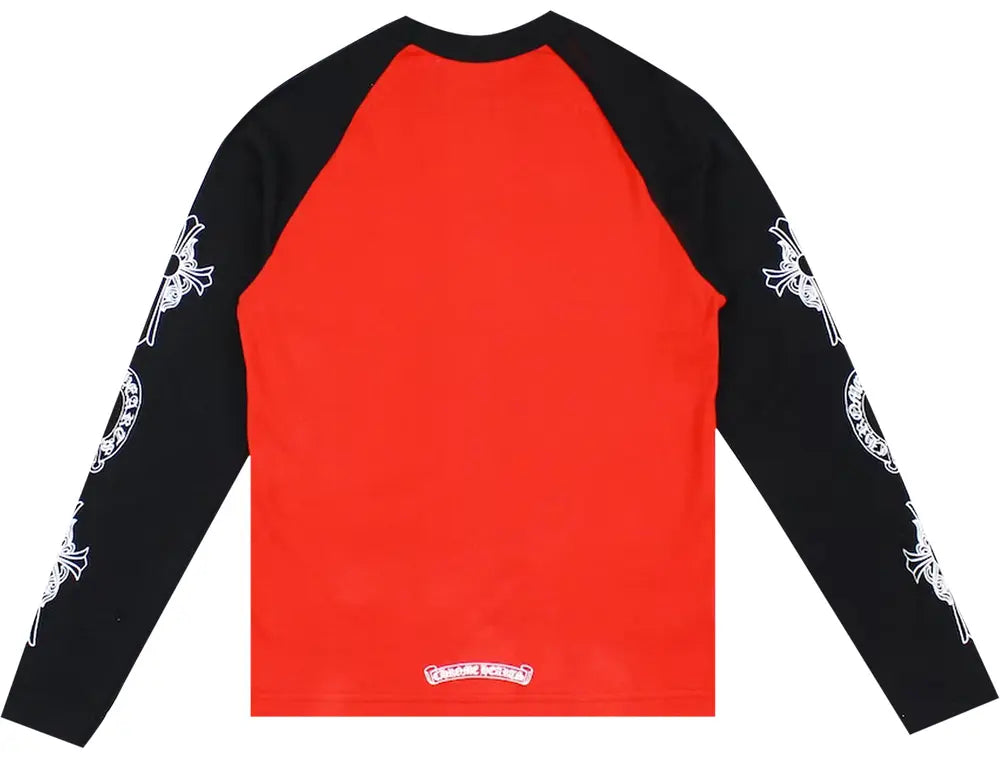 Chrome Hearts Neck Logo Baseball Shirt Red/Black