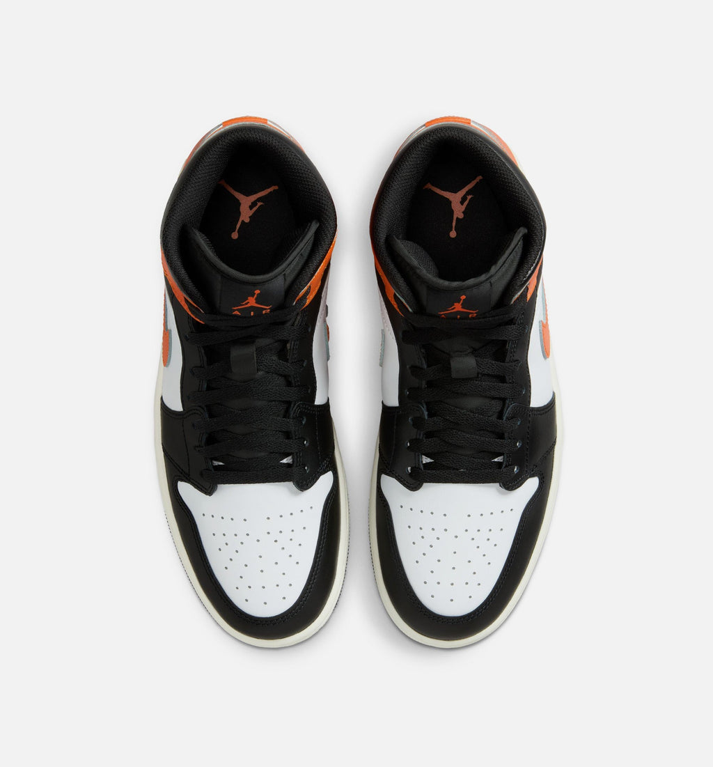 Air Jordan 1 Mid Men's Lifestyle Shoe - Starfish/White/Sail/Black