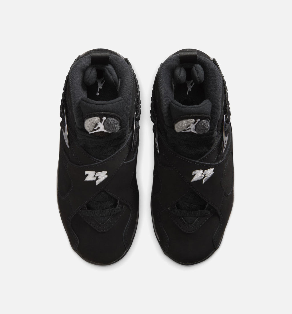 Air Jordan 8 Retro Chrome Black & Light Graphite Grade School Lifestyle Shoe