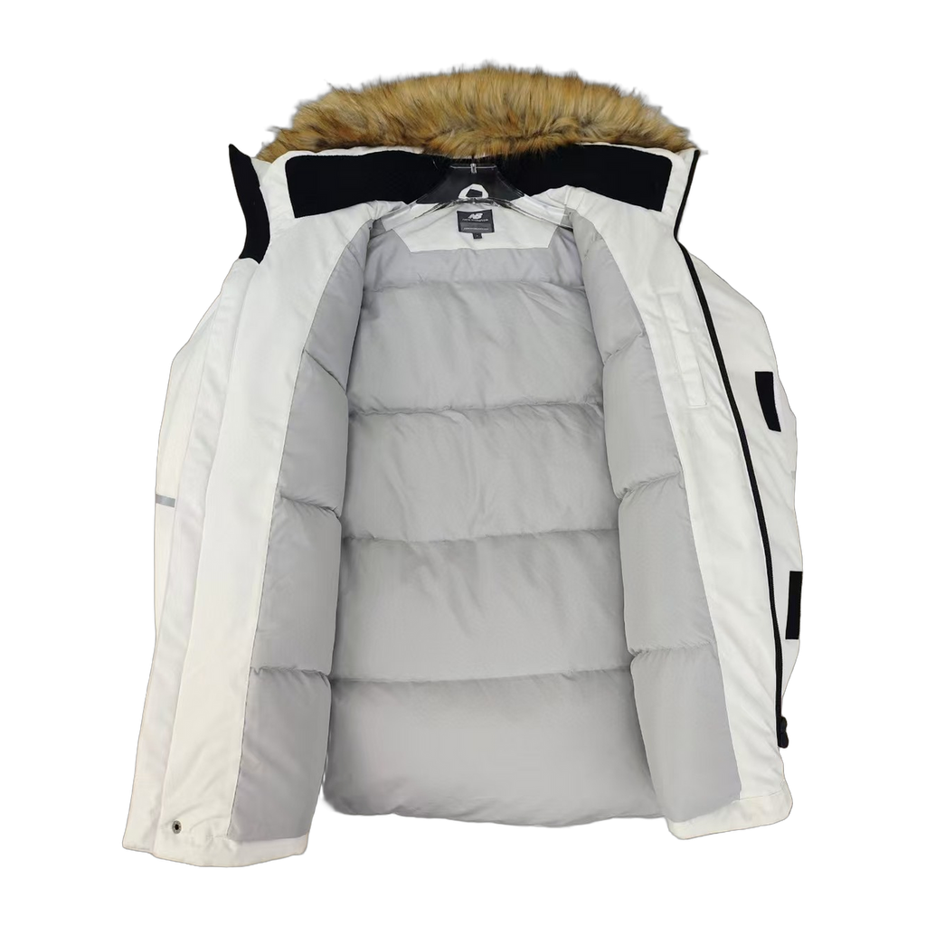 New Balance Fur-Trim Hooded Utility Jacket – White | Sport Meets Street Style