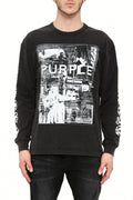 Purple Brand Textured Jersey Long Sleeve Tee
