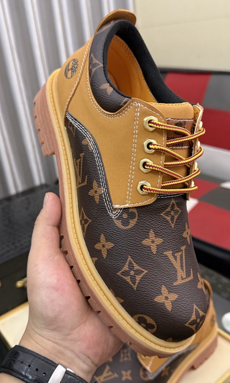 Timberland Tan & Brown Patterned Lace-Up Shoes