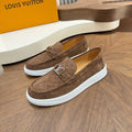 Louis Vuitton Men's Monogram Slip-On Sneakers - Moc-Toe Stitching
