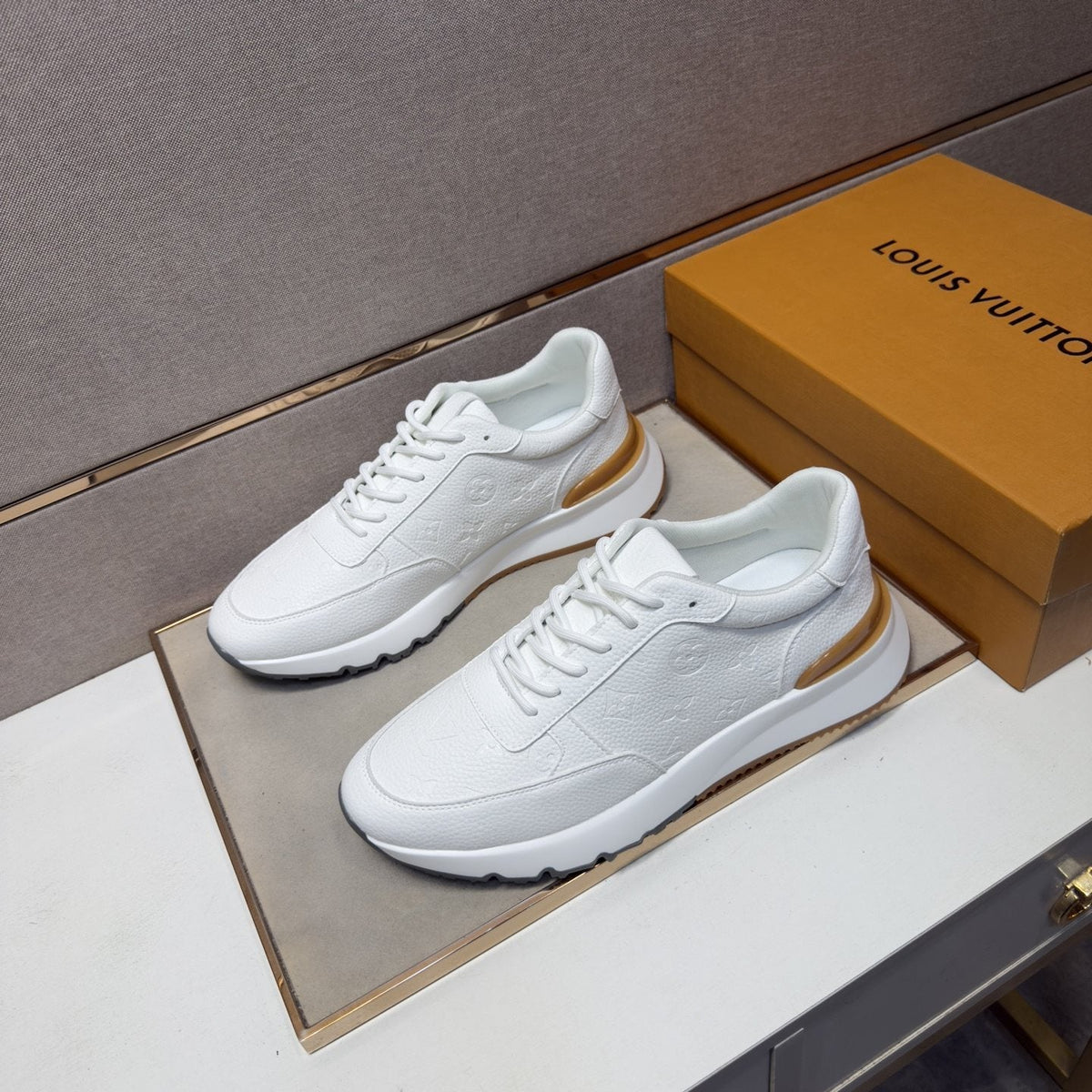 Louis Vuitton Men's Textured Low-Top Sneakers