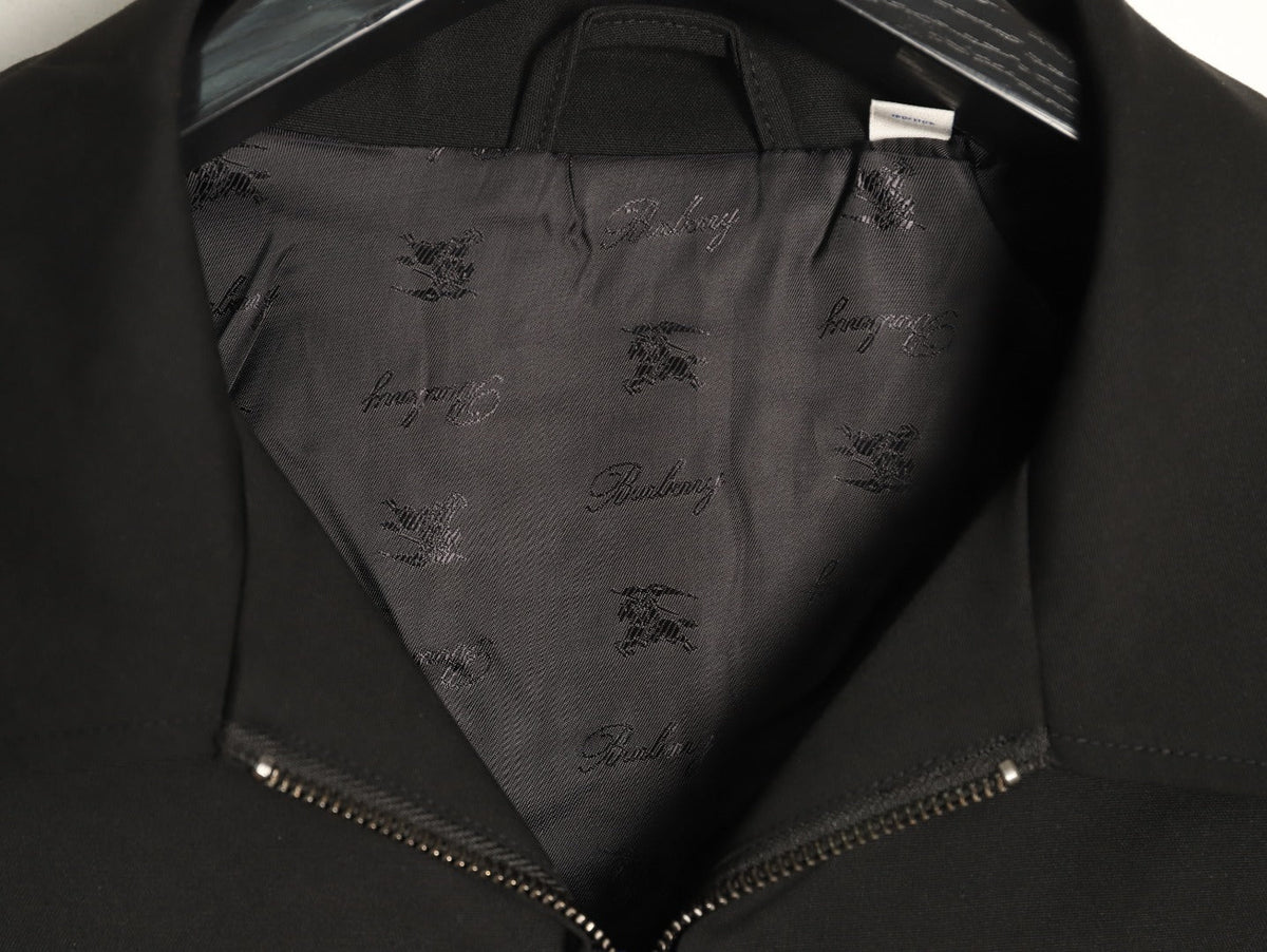 Burberry 26SS Bloomsbury Equestrian Full-Zip Jacket - Black